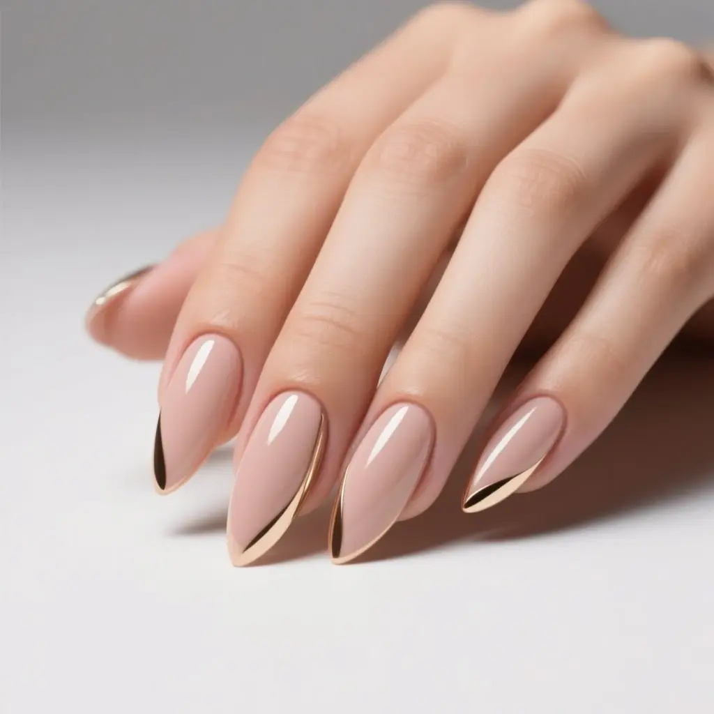 almond medium nails
