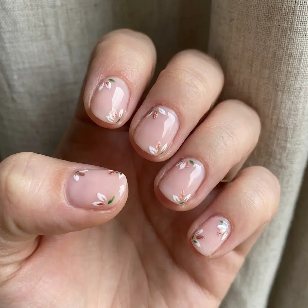 blue and purple almond medium nails with ombre and pastel