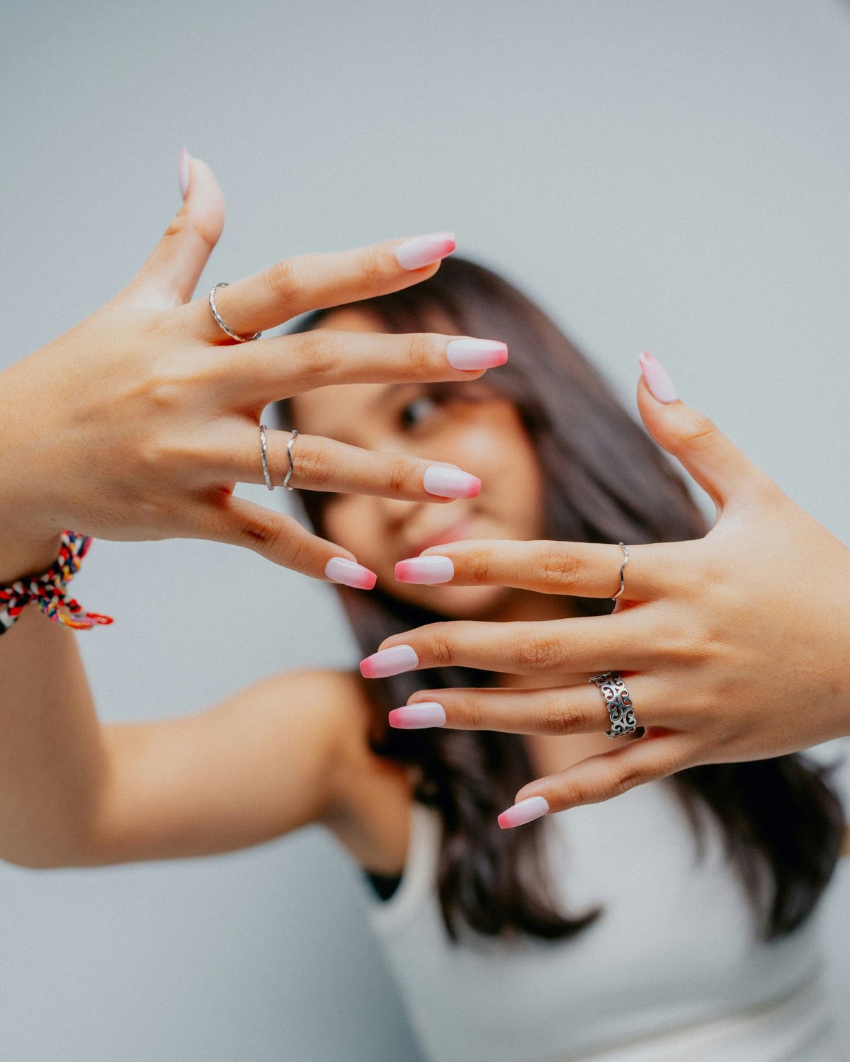 Professional nail technician workspace